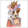 cross stitch pattern Jack Russell Mademoiselle