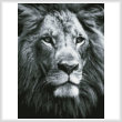 cross stitch pattern Lion Close up (Black  White)