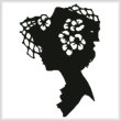 cross stitch pattern Lady Silhouette 12 