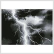 cross stitch pattern Mini Lightning Black and White