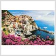cross stitch pattern Manarola Village, Cinque Terre