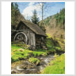 cross stitch pattern Old Mill, Black Forest, Germany (Crop)