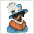 cross stitch pattern Rottie Madame