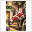 cross stitch pattern Santa Resting