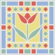 cross stitch pattern Stained Glass Square 6