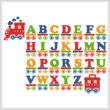 cross stitch pattern Train Alphabet