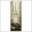 cross stitch pattern Umbrella in Paris Sepia (Crop)