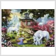 cross stitch pattern Unicorn Summer House (Large)