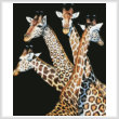 cross stitch pattern Four Giraffes