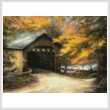 cross stitch pattern Autumn Bridge