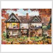 cross stitch pattern Autumn House