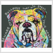 cross stitch pattern Bulldog Heart