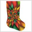 cross stitch pattern Christmas Fractal Stocking (Right)