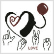 cross stitch pattern Cochlear Love