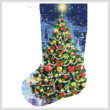 cross stitch pattern Christmas Tree Stocking (Left)