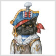 cross stitch pattern Cat Pirate