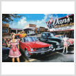 cross stitch pattern Dan's Drive In