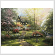 cross stitch pattern Dogwood Cottage
