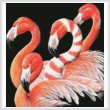 cross stitch pattern Four Flamingos