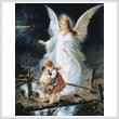 cross stitch pattern Guardian Angel Watching over Children