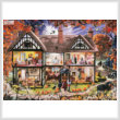 cross stitch pattern Halloween House Painting (Large)