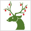 cross stitch pattern Little Christmas Reindeer