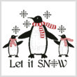 cross stitch pattern Let it Snow