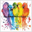 cross stitch pattern Mini Colourful Birds