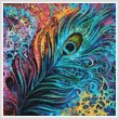 cross stitch pattern Mini Peacock Feather