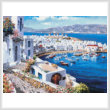 cross stitch pattern Mykonos Harbor