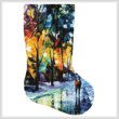 cross stitch pattern Night Colors Stocking (Right)
