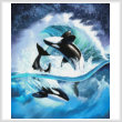 cross stitch pattern Orca Wave (Crop)