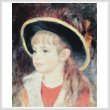 cross stitch pattern Portrait of a Girl with a Blue Hat