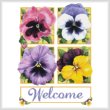 cross stitch pattern Pretty Pansies