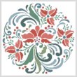 cross stitch pattern Rosemaling 7