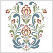 cross stitch pattern Rosemaling 10