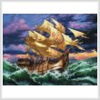 cross stitch pattern Ship in Storm