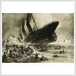 cross stitch pattern Titanic Sinking