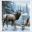 cross stitch pattern Winter Elk (Crop)