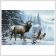 cross stitch pattern Winter Elk