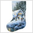 cross stitch pattern Winter Frolic Stocking (Left)