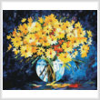 cross stitch pattern Yellow on Blue