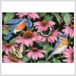 cross stitch pattern Bluebirds and Coneflowers