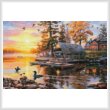 cross stitch pattern Canoe Camp Buffalo