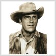 cross stitch pattern James Arness (Sepia)