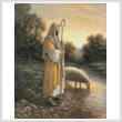 cross stitch pattern Jesus and Sheep (Large)