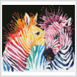 cross stitch pattern Mini Colourful Zebras