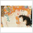 cross stitch pattern Mother and Child Painting (Large Crop)