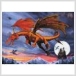 cross stitch pattern Mini Dragon Flight