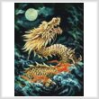 cross stitch pattern Mini Dragon in the Moonlight
